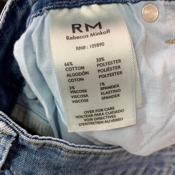 Rebecca Minkoff Womens 14P Light Wash Straight Leg Cropped Jeans Blue - Picture 5 of 10